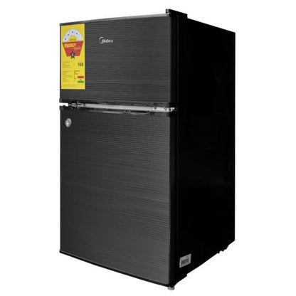 MIDEA 87L TABLE TOP DOUBLE DOOR FRIDGE BLACK - CompuGhana