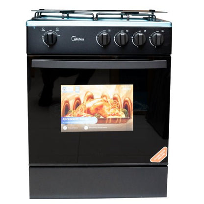 MIDEA 4 BURNERS 60X60 GRILL GAS COOKER 24TMG4G081 - B BLACK - CompuGhana