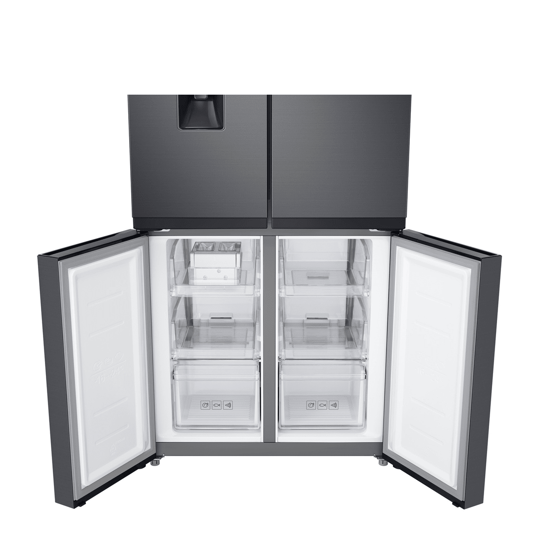 SAMSUNG FRIDGE RF48A401EB4/EU 4 DOORS + DISPENSER 488L MATT BLACK - CompuGhana