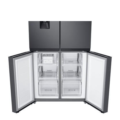 SAMSUNG FRIDGE RF48A401EB4/EU 4 DOORS + DISPENSER 488L MATT BLACK - CompuGhana