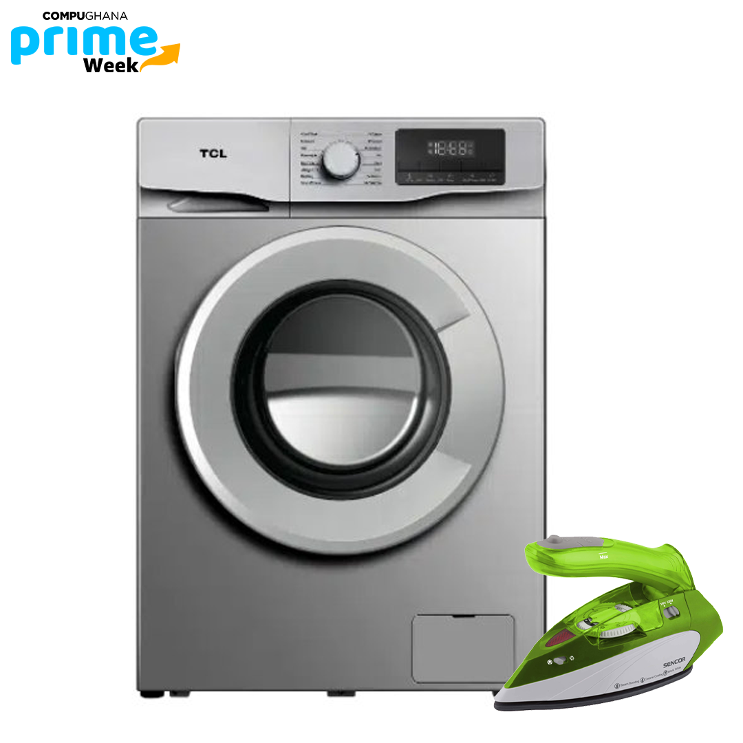 TCL 8KG FRONT LOAD WASHING MACHINE  SILVER