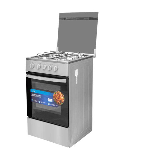 MIDEA GC SP5055T082-S 50X50 4 BURNERS GAS COOKER - SILVER MIRROR