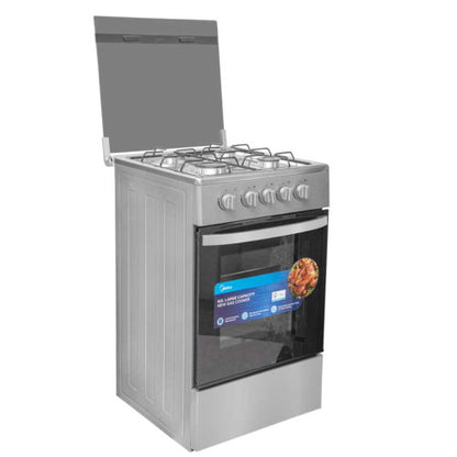MIDEA GC SP5055T082-S 50X50 4 BURNERS GAS COOKER - SILVER MIRROR
