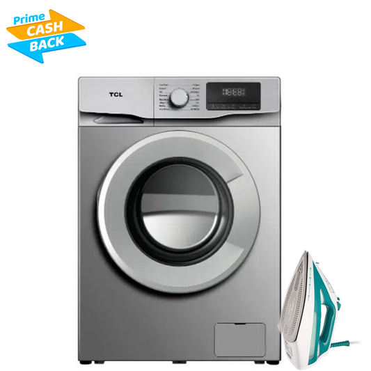 TCL 9KG FRONT LOAD WASHING MACHINE SILVER