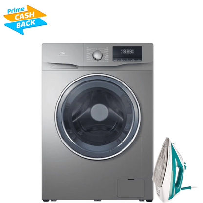 TCL 11KG FRONT LOAD WASHING MACHINE SILVER