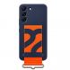 SAMSUNG S22 SILICONE COVER WITH STRAP DARK BLUE