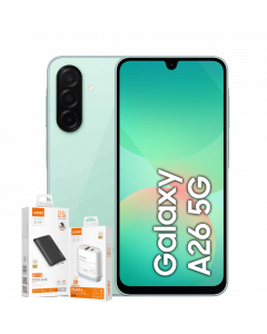 SAMSUNG GALAXY A26 A266B/DS 128GB 6GB 5G  + FREE CHARGER ADAPTER TYPE-C & POWER BANK + COVER & GLASS