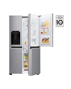 LG  601L Platinum Silver Side by Side Refrigerator, Door-In-Door™ (Plumbed)