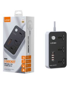 LDNIO UNIVERSAL 3 PORTS + 4 USB POWER SOCKET 