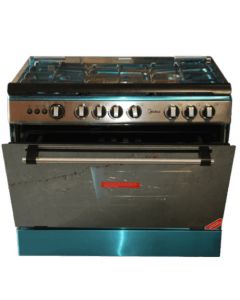 MIDEA 90x60 INOX-GRILL GAS COOKER SILVER 