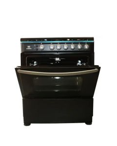 NASCO 6 BURNER GAS COOKER BLACK WITH GRILL