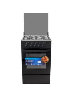 MIDEA 50X50 4 BURNERS SP5055T082-B GAS COOKER BLACK MIRROR