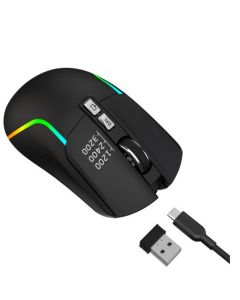 GREEN LION RECHARGEABLE GAMING MOUSE BLACK