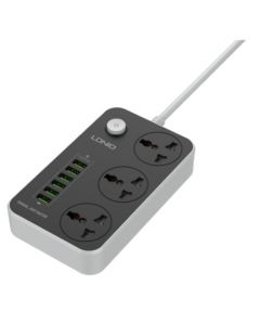 LDNIO 3 SOCKET + 6 USB PORTS 