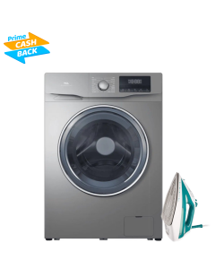 TCL 11KG FRONT LOAD WASHING MACHINE SILVER + FREE SENCOR STEAM IRON