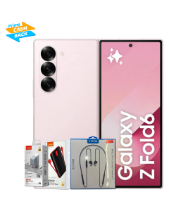 SAMSUNG GALAXZY Z FOLD 6 256GB 12GB RAM + FREE 65W SUPER FAST WALL CHARGER + LDNIO POWERBANK + ROCK WIRED EARPIECE &  SAMSUNG Z FOLD6 SLIM S PEN GRIP CASE