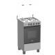 SIGMA 50X55 4 BURNERS GRILL STAINLESS STEEL GAS COOKER - SILVER